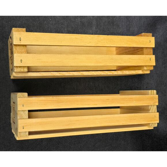 Vintage Napa Valley Cassette Wooden Storage Holds 12 Tapes - Set of 2 - Picture 2 of 12